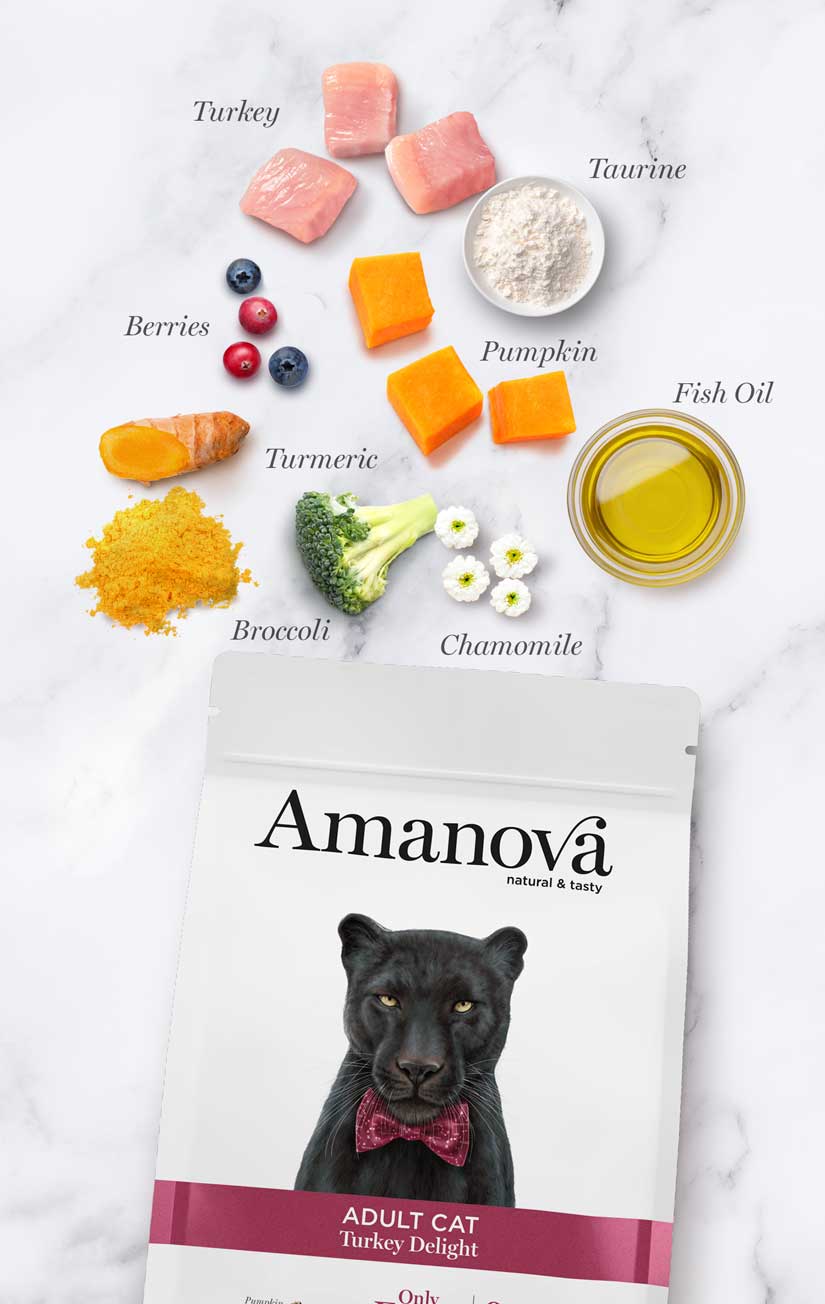 Amanova Cat Adult Turkey Delight - indyk 4kg - obrazek 3