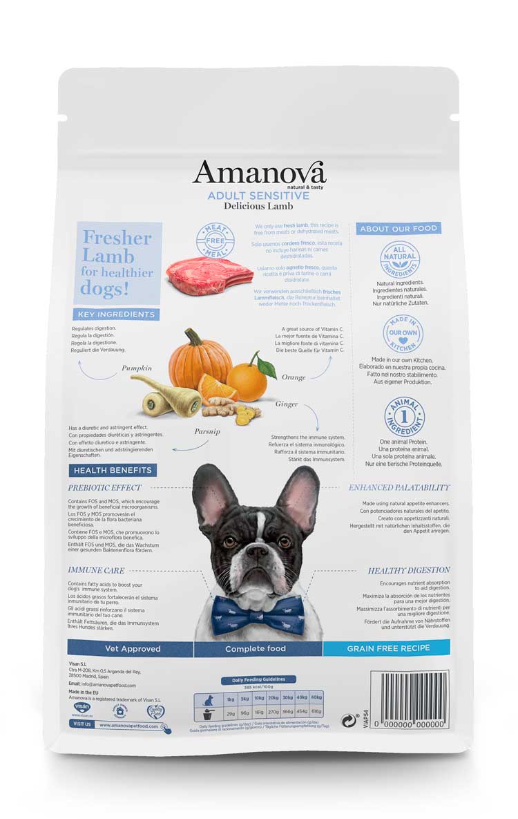 Amanova Dog Adult Sensitive Delicious Lamb - jagnięcina 10kg - obrazek 3