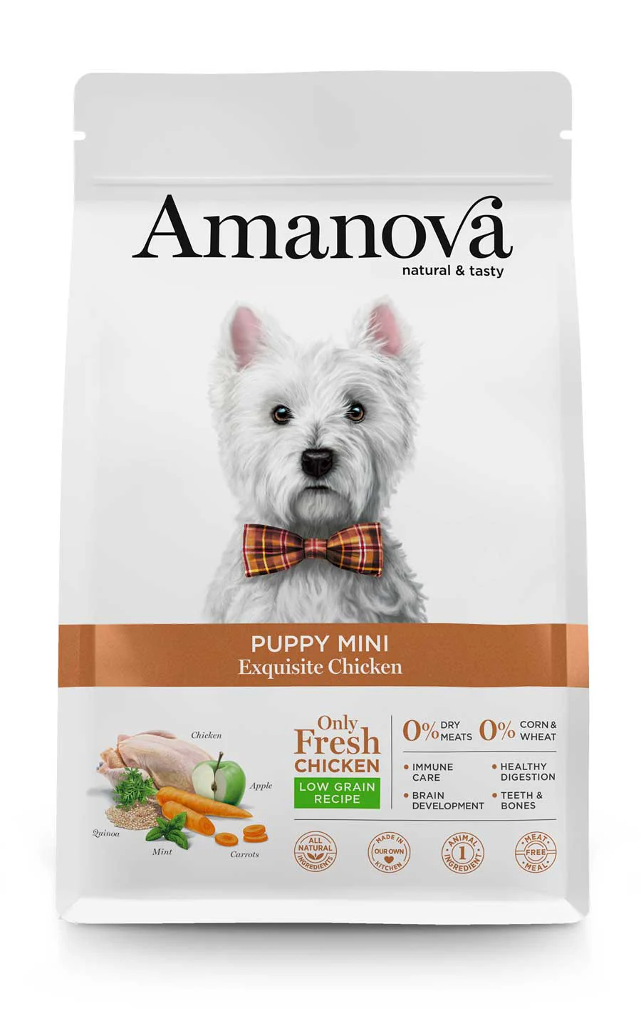 Amanova Dog Puppy Mini Exquisite Chicken - kurczak 2kg - obrazek 5
