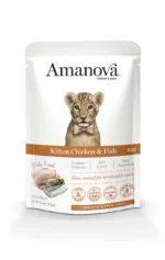 Amanova Cat Kitten Chicken & Fish - kurczak i biała ryba saszetka 85g [P09] - obrazek 3