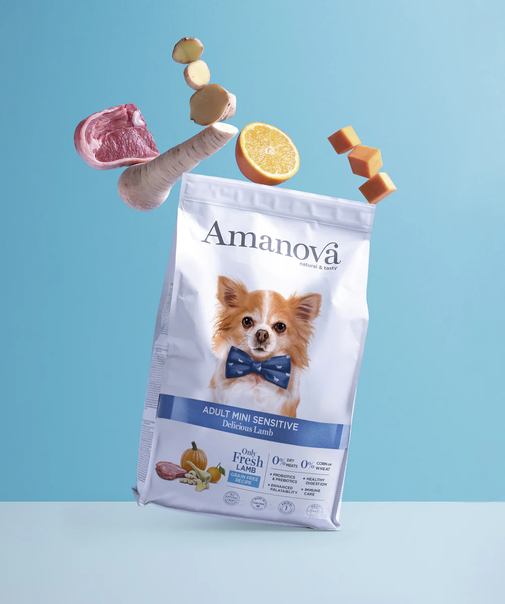 dogadultminilamb_10a51958-557b-4cb2-8aac-516581325ccc Amanova Dog Adult Mini Sensitive Delicious Lamb - jagnięcina 800g - obrazek 1
