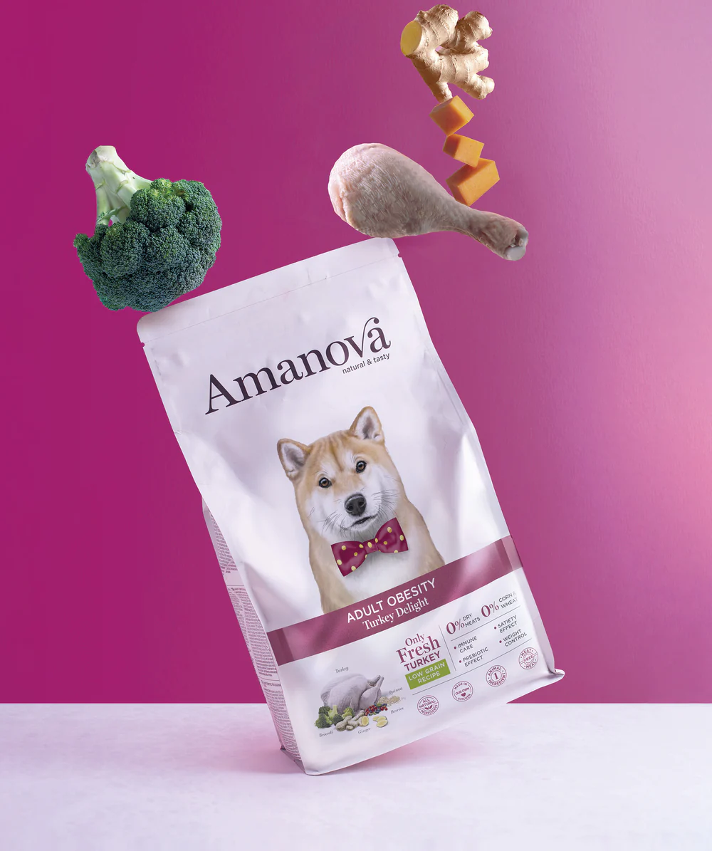 dogadultobesity_ff8ba8b4-96dc-414e-81a1-c21a12031520 Amanova Dog Adult Obesity Turkey Delight - indyk 2kg - obrazek 1