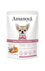 Amanova Dog Adult Tasty Salmon & Turkey - łosoś i indyk saszetka 300g [P06] - obrazek 4